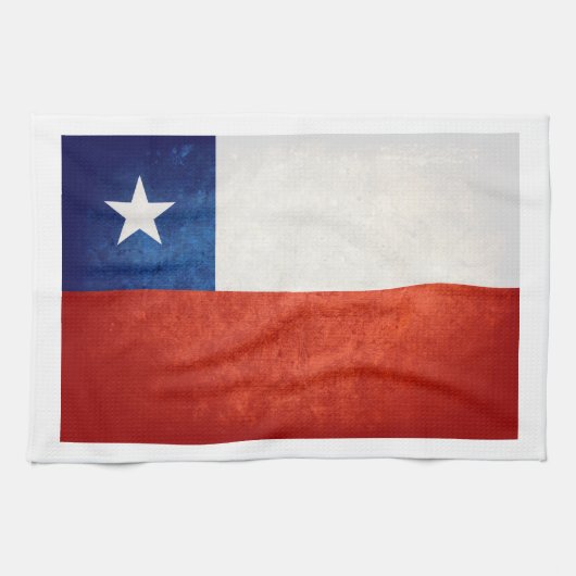 De vlag van Chili; Theedoek (Horizontaal)