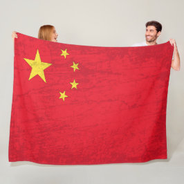 De vlag van China - Een wandtapijt van Chinees erf Fleece Deken