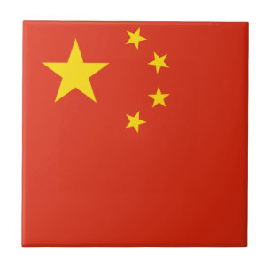 De Vlag van China Tegeltje