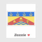 De vlag van Christchurch, Nieuw-Zeeland Sticker (Vel)