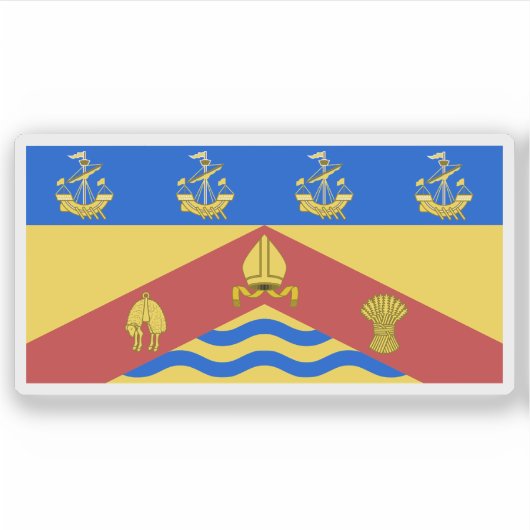 De vlag van Christchurch, Nieuw-Zeeland Sticker (Voorkant)