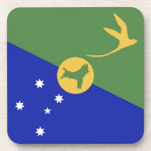 De vlag van Christmas Island Bier Onderzetter (Voorkant)