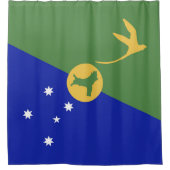 De vlag van Christmas Island Douchegordijn (Voorkant)