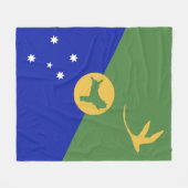 De vlag van Christmas Island Fleece Deken (Voorkant (Horizontaal))