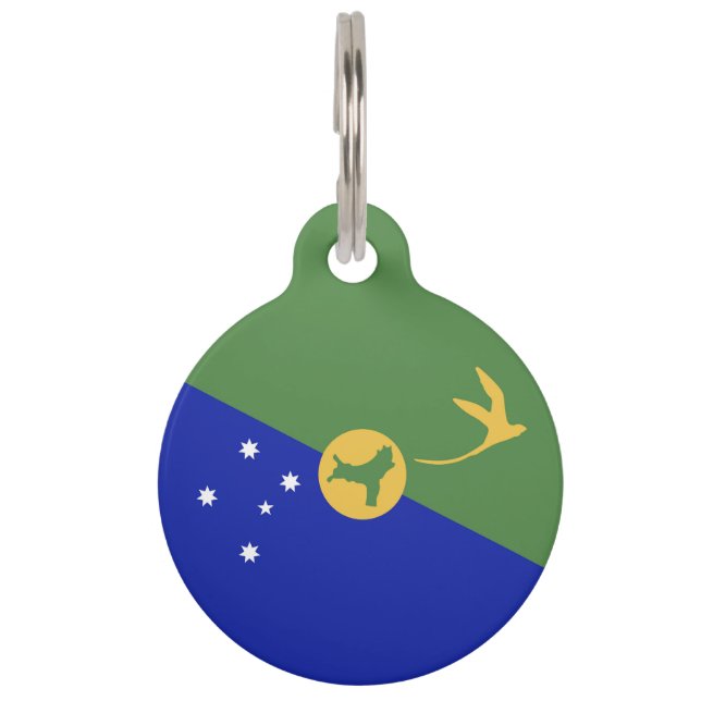 De vlag van Christmas Island Huisdierpenning (Voorkant)