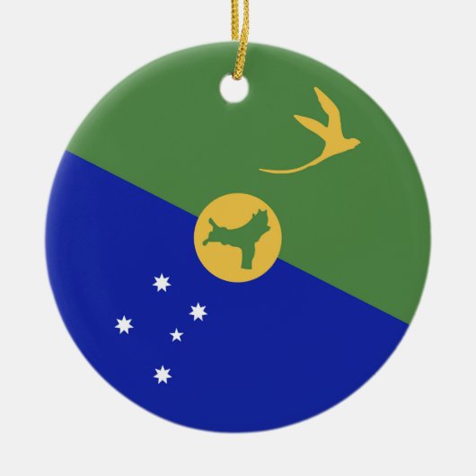 De vlag van Christmas Island Keramisch Ornament (Voorkant)