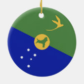 De vlag van Christmas Island Keramisch Ornament (Achterkant)