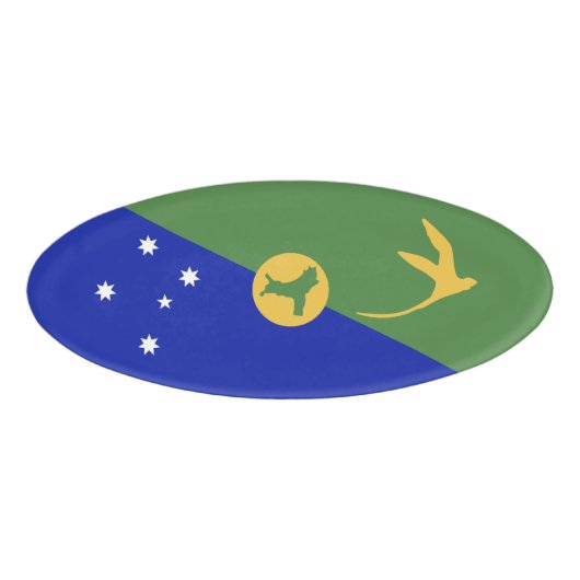 De vlag van Christmas Island Naambadge (Voorkant)