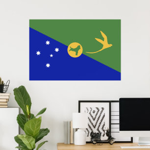 De vlag van Christmas Island Poster