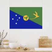 De vlag van Christmas Island Poster (Keuken)
