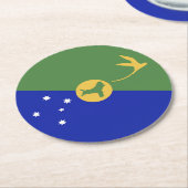 De vlag van Christmas Island Ronde Kartonnen Onderzetter (Gebogen)