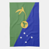 De vlag van Christmas Island Theedoek (Verticaal)