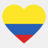 De vlag van Colombia Hart Sticker (Voorkant)