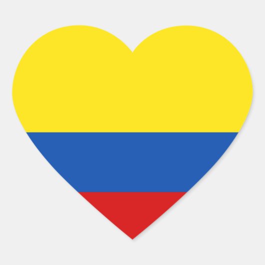 De vlag van Colombia Hart Sticker (Voorkant)