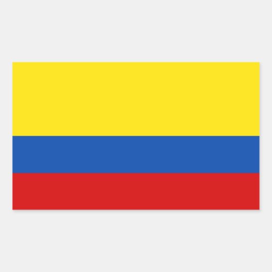 De vlag van Colombia Rechthoekige Sticker (Voorkant)