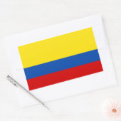De vlag van Colombia Rechthoekige Sticker (Envelop)