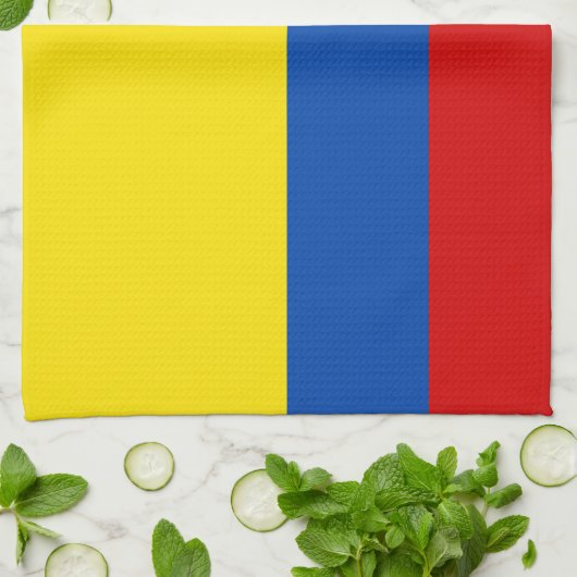 De vlag van Colombia Theedoek (Gevouwen)