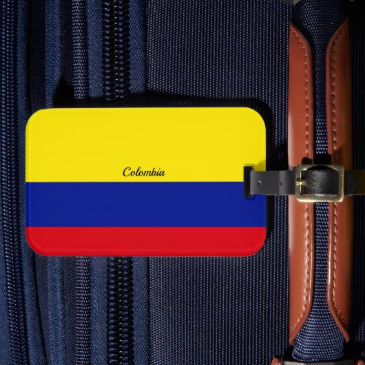 De vlag van Colombia, voorzien van een etiket Bagagelabel (Voorkant Insitu 4)
