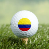 De vlag van Colombia, voorzien van een etiket Golfballen (Insitu Shirt)
