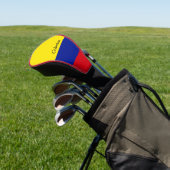 De vlag van Colombia, voorzien van een etiket Golfheadcover (Insitu)