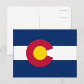 De vlag van Colorado Briefkaart (Voorkant / Achterkant)