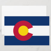 De vlag van Colorado Briefpapier (Voorkant / Achterkant)