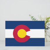 De vlag van Colorado Briefpapier (Staand voorkant)