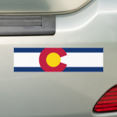 De vlag van Colorado Bumpersticker (Op auto)