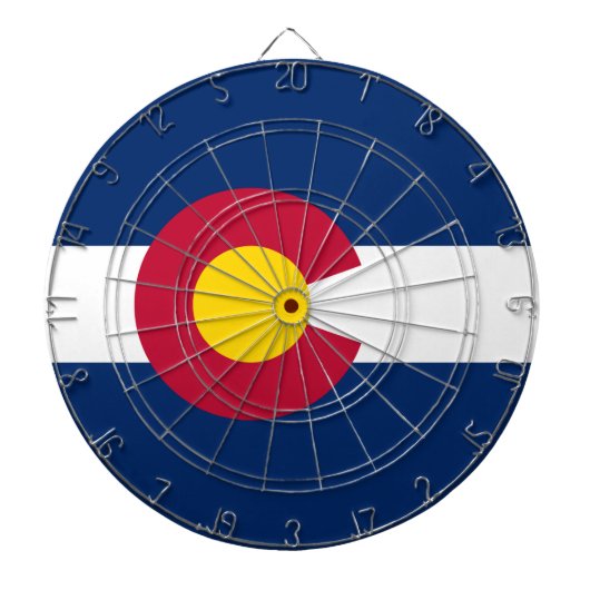 De vlag van Colorado Dartbord (Voorkant)