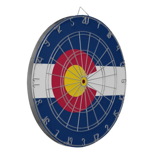 De vlag van Colorado Dartbord (Voorkant Links)