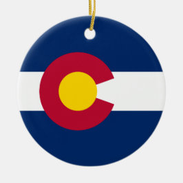 De vlag van Colorado Keramisch Ornament