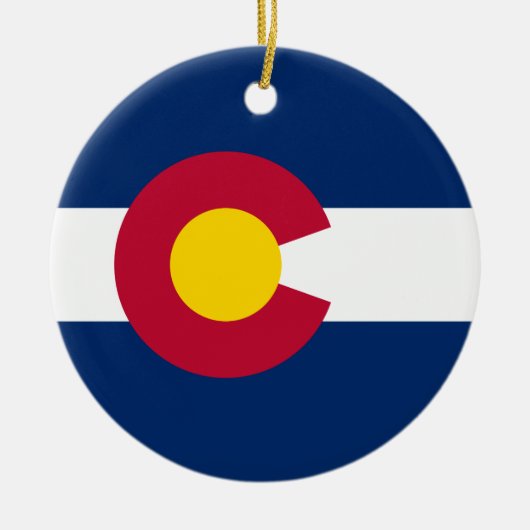 De vlag van Colorado Keramisch Ornament (Voorkant)