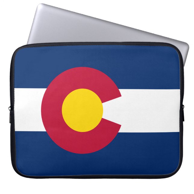 De vlag van Colorado Laptop Sleeve (Voorkant)