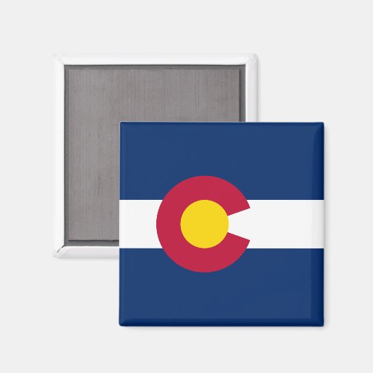 De vlag van Colorado Magneet (Voorkant / Achterkant)