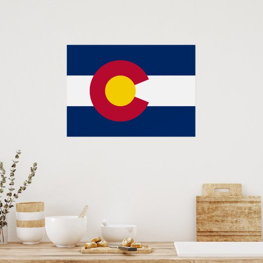 De vlag van Colorado Poster (Keuken)