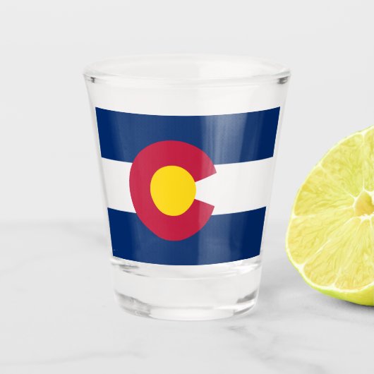 De vlag van Colorado Shot Glas (Voorkant)