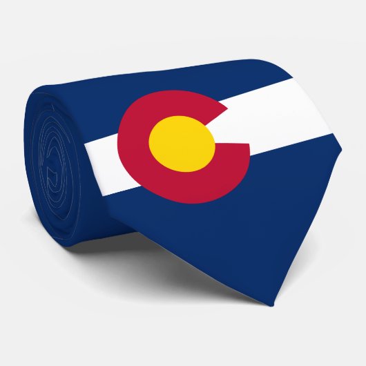 De vlag van Colorado Stropdas (Opgerold)