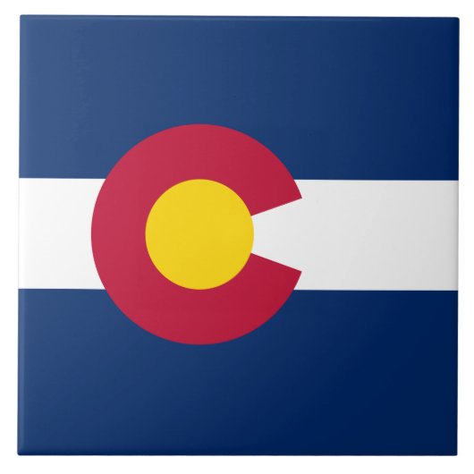 De vlag van Colorado Tegeltje (Voorkant)