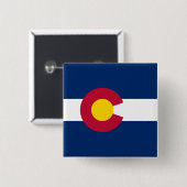De vlag van Colorado Vierkante Button 5,1 Cm (Voorkant /achterkant)
