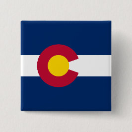 De vlag van Colorado Vierkante Button 5,1 Cm
