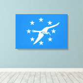 De vlag van Corpus Christi (Texas) Canvas Afdruk (Insitu (Houten vloer))