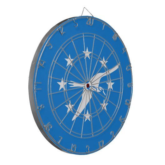 De vlag van Corpus Christi (Texas) Dartbord (Voorkant Links)