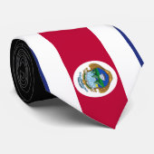 De vlag van Costa Rica Stropdas (Opgerold)