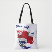 de vlag van Costa Rica Tote Bag (Voorkant)