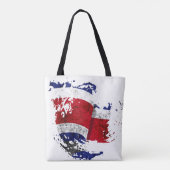 de vlag van Costa Rica Tote Bag (Achterkant)