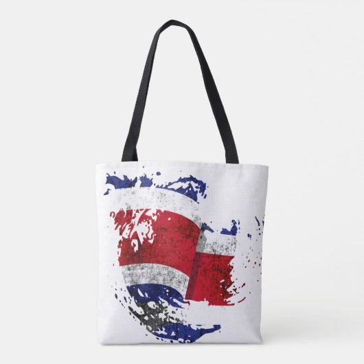 de vlag van Costa Rica Tote Bag (Achterkant)