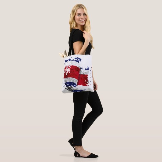 de vlag van Costa Rica Tote Bag (Op model)