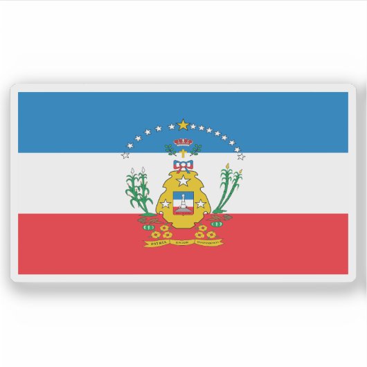 De vlag van Cruces, Cuba Sticker (Voorkant)
