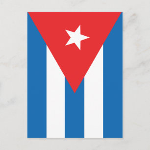 De vlag van Cuba Briefkaart
