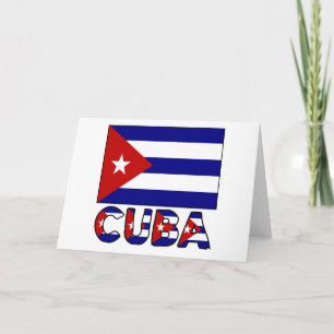 De Vlag van Cuba & Dark van Word Kaart
